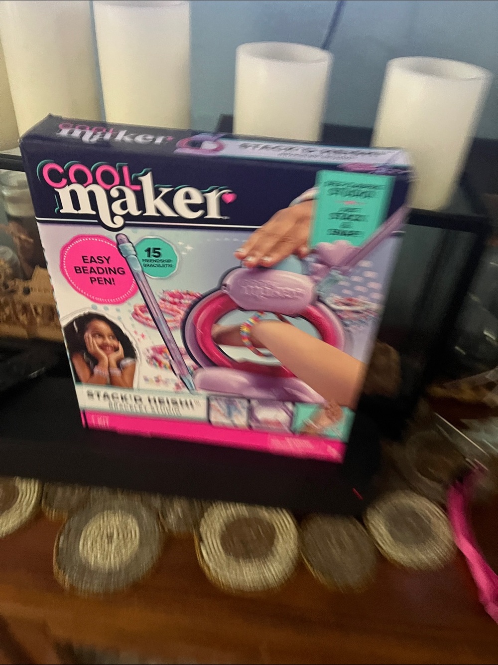 Stacker & Bracelet Beading Kit - Pink and Purple